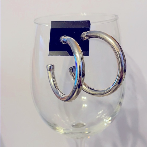 Silver Hoop Earrings - Picture 1 of 2